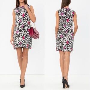 TED BAKER: Pheebei Leopard-Print Sleeveless Wilderness Knit Dress Size 05/10-12